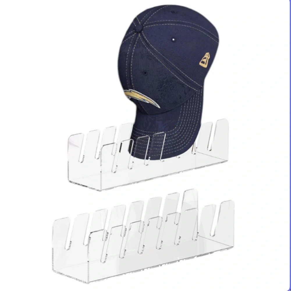 NEW! 2-Pack Acrylic Hat Stand No Install Acrylic Hat Holder